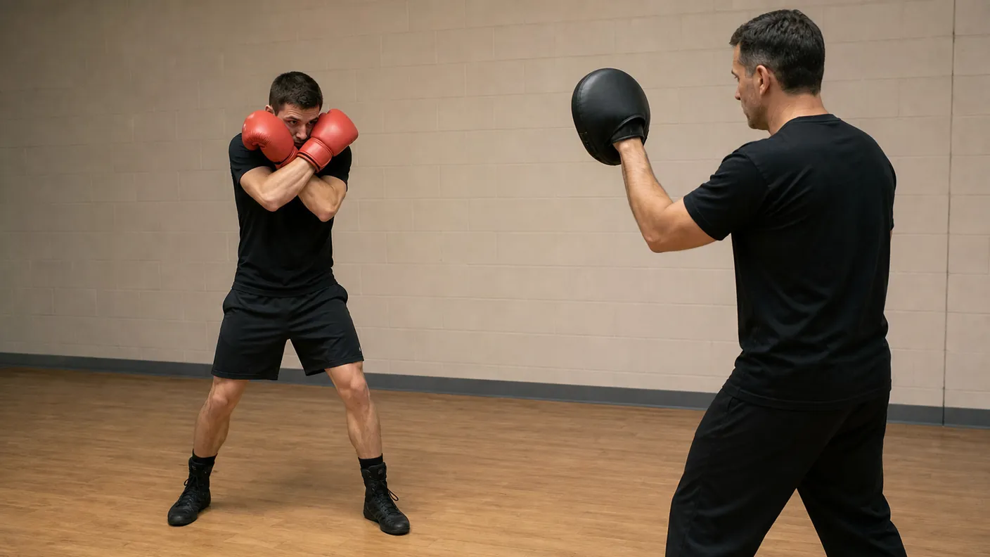 Cross Guard Catch and Return in Boxing