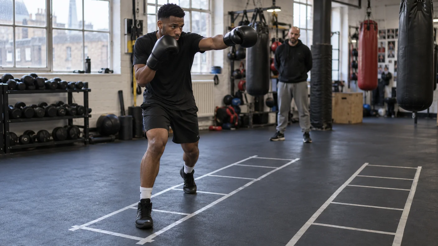 In, Out, Across: Boxing Footwork Drill