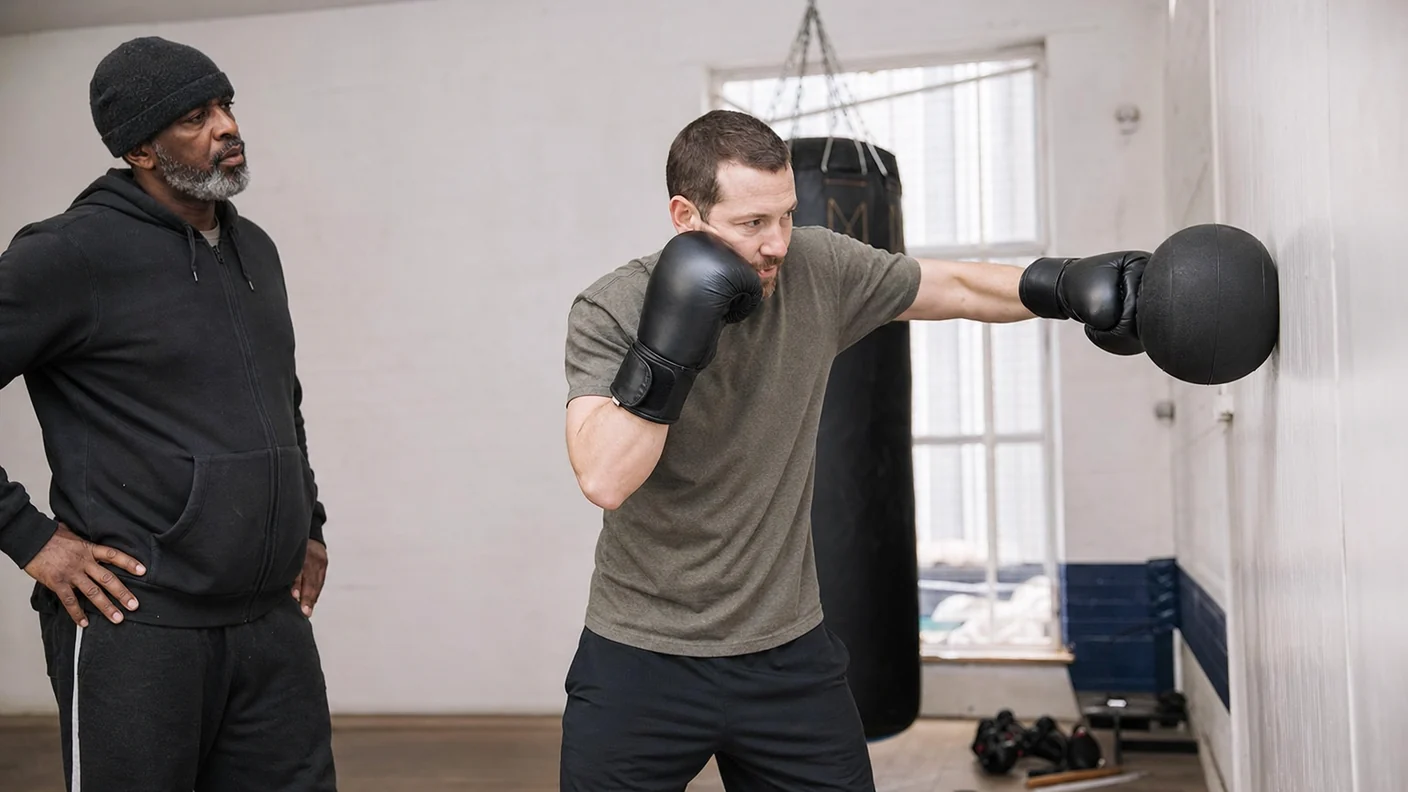 Medicine Ball Wall Drill for Boxing